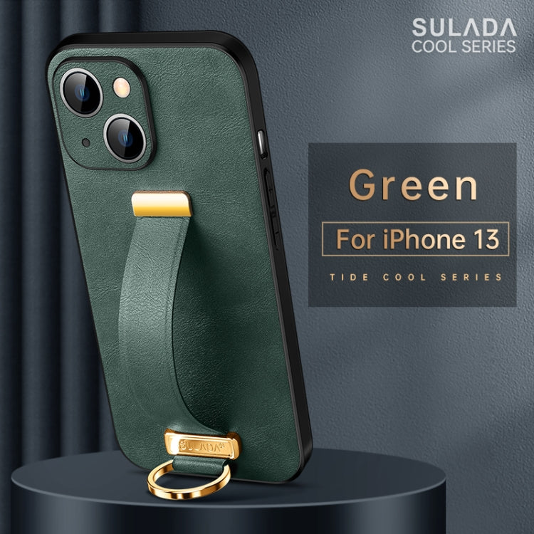 For iPhone 13 SULADA Cool Series PC + Leather Texture Skin Feel Shockproof Phone Case (Green) - HoMEdemic™ 