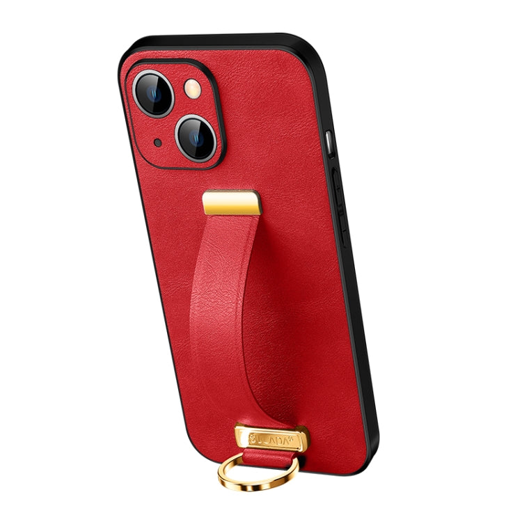 For iPhone 13 SULADA Cool Series PC + Leather Texture Skin Feel Shockproof Phone Case (Red) - HoMEdemic™ 