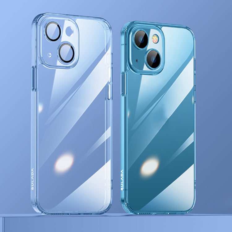 For iPhone 13 SULADA Crytal Steel Series Diamond Glass + TPU Phone Case(Blue) - HoMEdemic™ 