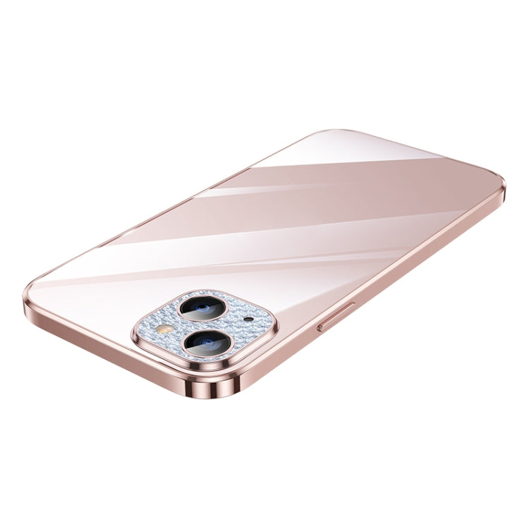 For iPhone 13 SULADA Diamond Lens Protector Plated Frosted Case(Pink) - HoMEdemic™ 