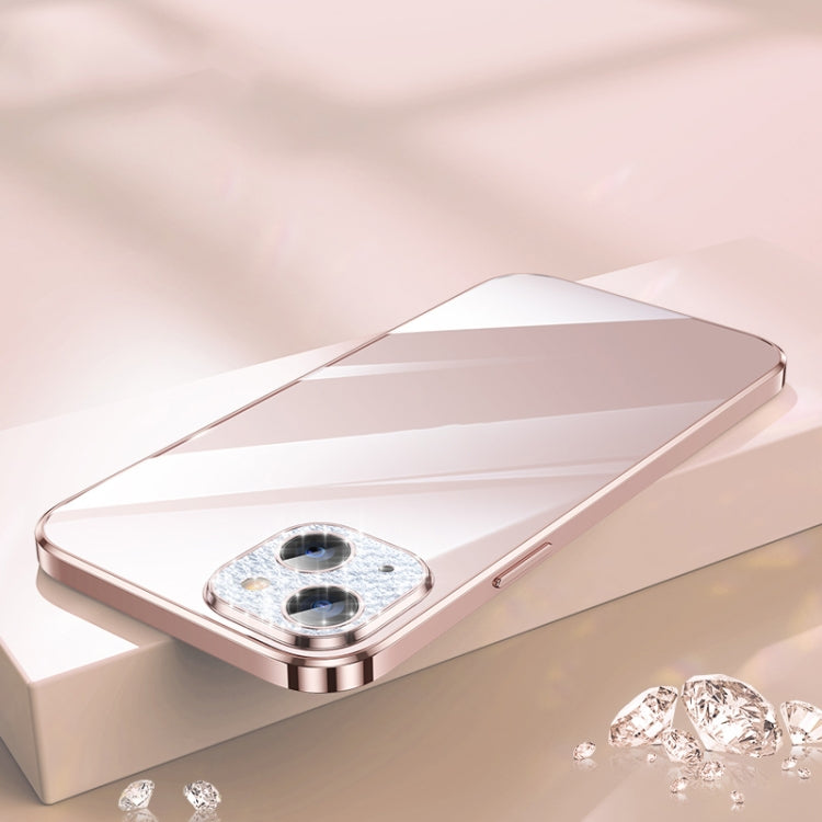 For iPhone 13 SULADA Diamond Lens Protector Plated Frosted Case(Pink) - HoMEdemic™ 