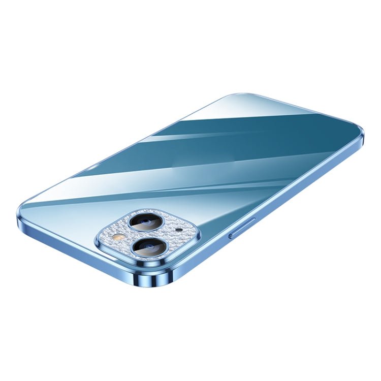 For iPhone 13 SULADA Diamond Lens Protector Plated Frosted Case(Sierra Blue) - HoMEdemic™ 