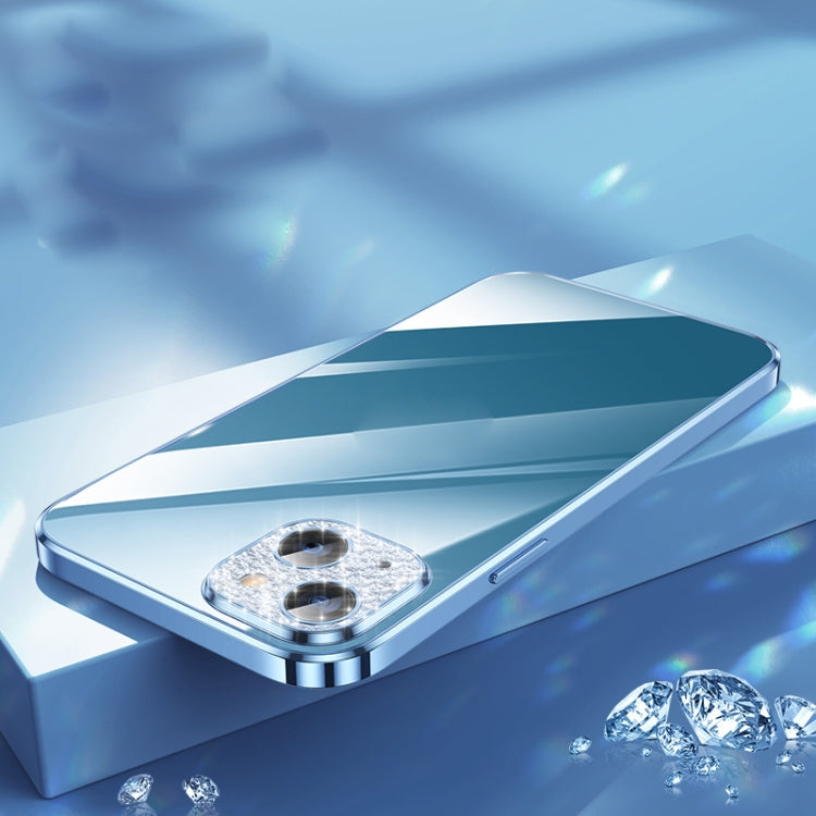 For iPhone 13 SULADA Diamond Lens Protector Plated Frosted Case(Sierra Blue) - HoMEdemic™ 