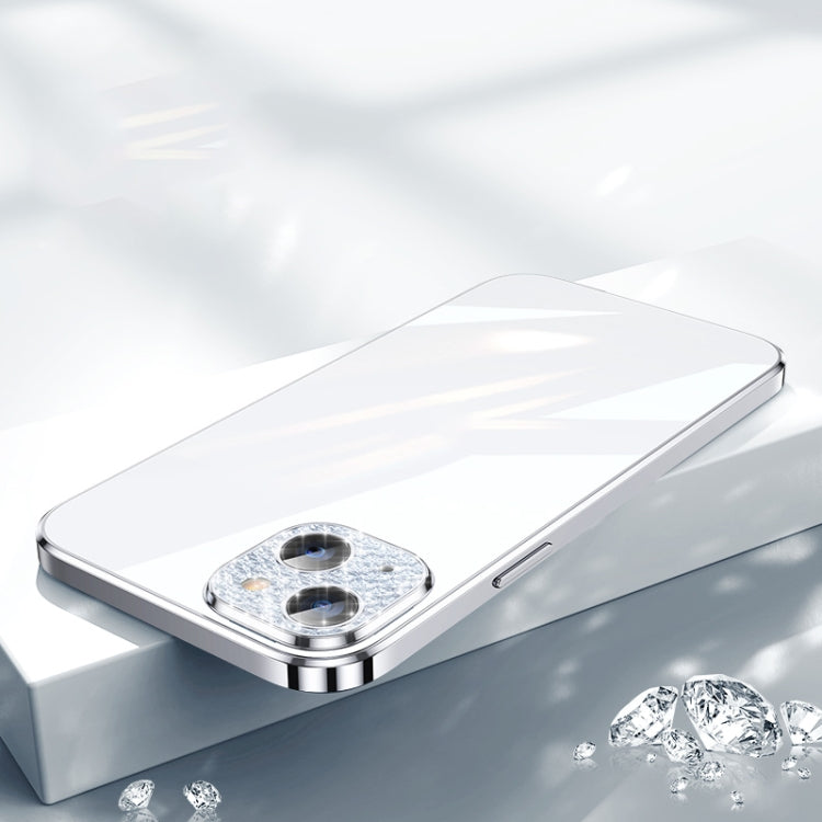For iPhone 13 SULADA Diamond Lens Protector Plated Frosted Case(Silver) - HoMEdemic™ 