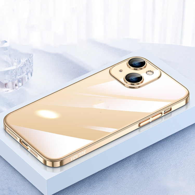 For iPhone 13 SULADA JINGJIA Series Lens Protector PC Phone Case(Gold) - HoMEdemic™ 