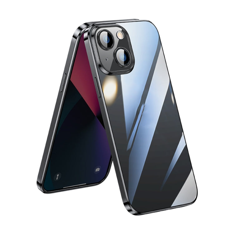 For iPhone 13 SULADA Lens Protector Plated Clear Case(Black) - HoMEdemic™ 