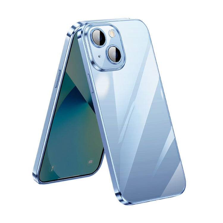For iPhone 13 SULADA Lens Protector Plated Clear Case(Sierra Blue) - HoMEdemic™ 