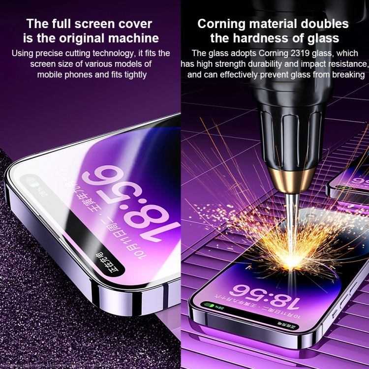 For iPhone 13 WK WTP-068 King Kong Vacha Corning 9D Curved HD Tempered Glass Film(Black) - HoMEdemic™ 