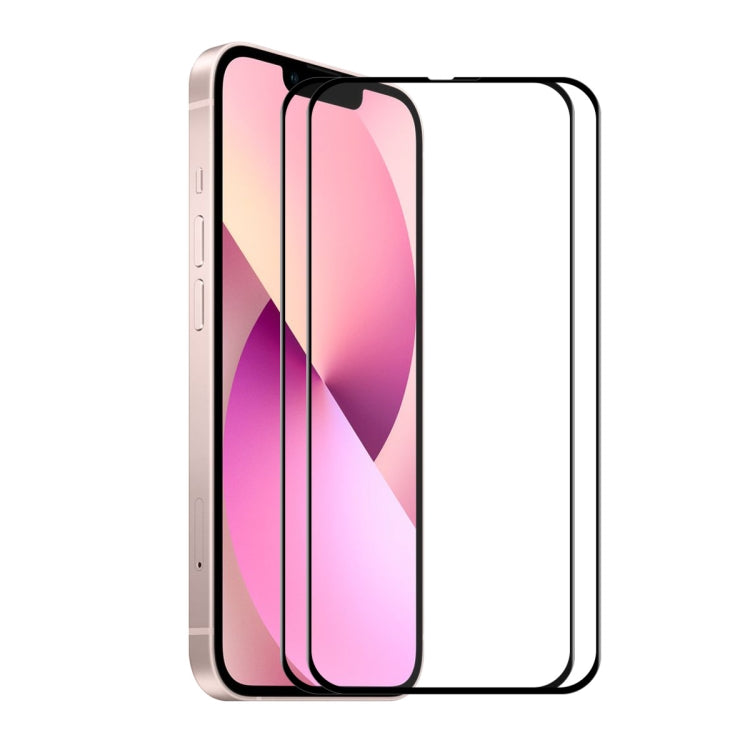 For iPhone 13 mini 2pcs ENKAY Hat-Prince Full Glue Tempered Glass 6D Full Coverage Anti-scratch Protector - HoMEdemic™ 