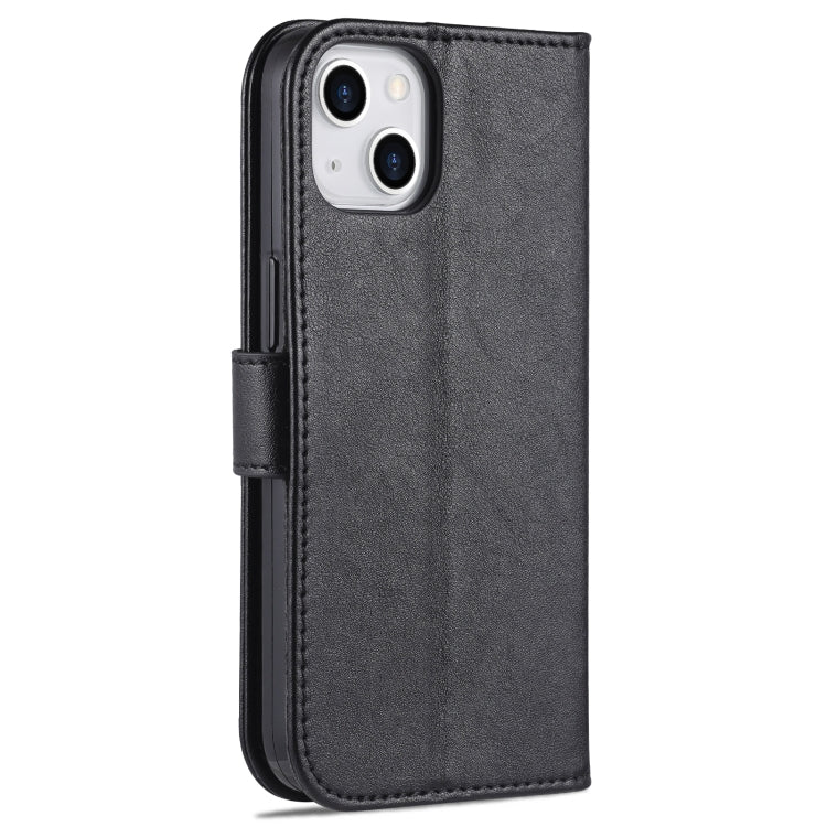 For iPhone 13 mini AZNS Sheepskin Texture Horizontal Flip Leather Case with Holder & Card Slots & Wallet (Black) - HoMEdemic™ 