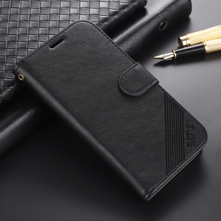 For iPhone 13 mini AZNS Sheepskin Texture Horizontal Flip Leather Case with Holder & Card Slots & Wallet (Black) - HoMEdemic™ 
