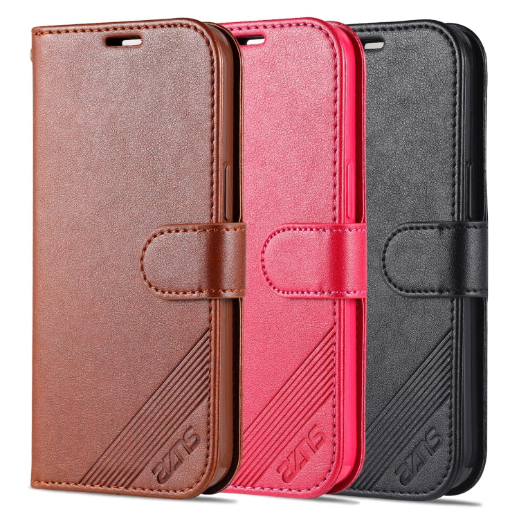 For iPhone 13 mini AZNS Sheepskin Texture Horizontal Flip Leather Case with Holder & Card Slots & Wallet (Black) - HoMEdemic™ 