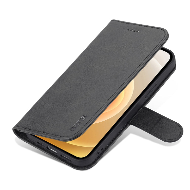 For iPhone 13 mini AZNS Skin Feel Calf Texture Horizontal Flip Leather Case with Card Slots & Holder & Wallet (Black) - HoMEdemic™ 