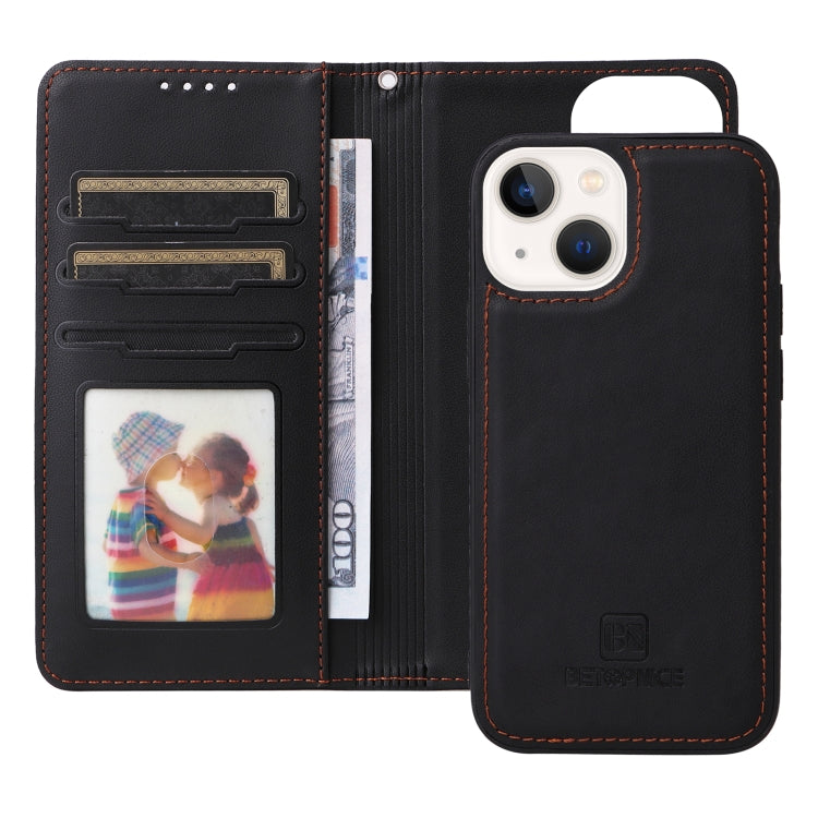 For iPhone 13 mini BETOPNICE BN-005 2 in 1 Detachable Imitate Genuine Leather Phone Case(Black) - HoMEdemic™ 