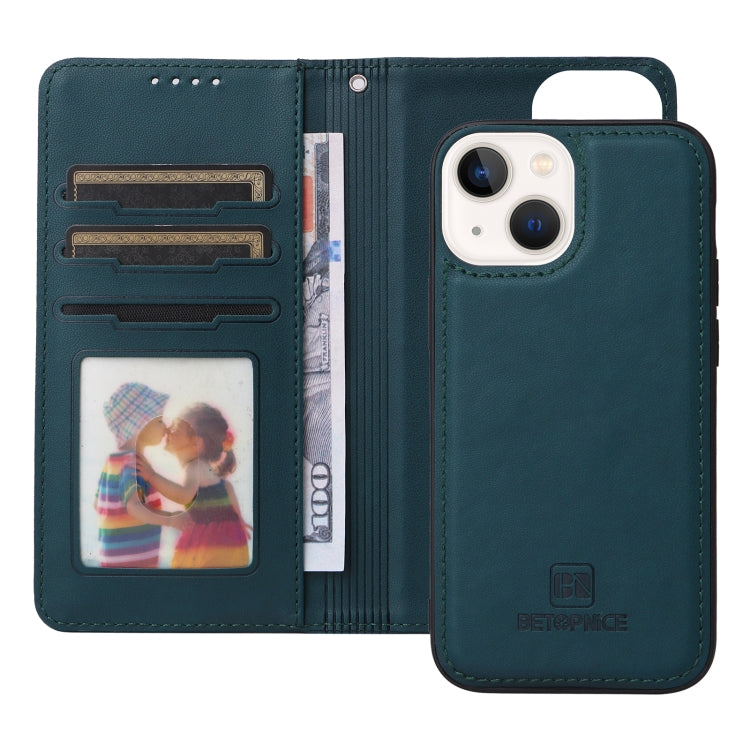 For iPhone 13 mini BETOPNICE BN-005 2 in 1 Detachable Imitate Genuine Leather Phone Case(Blue) - HoMEdemic™ 