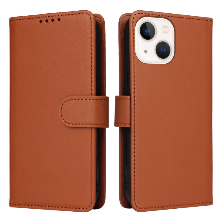 For iPhone 13 mini BETOPNICE BN-005 2 in 1 Detachable Imitate Genuine Leather Phone Case(Brown) - HoMEdemic™ 
