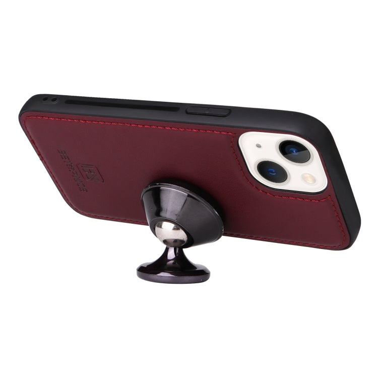 For iPhone 13 mini BETOPNICE BN-005 2 in 1 Detachable Imitate Genuine Leather Phone Case(Wine Red) - HoMEdemic™ 