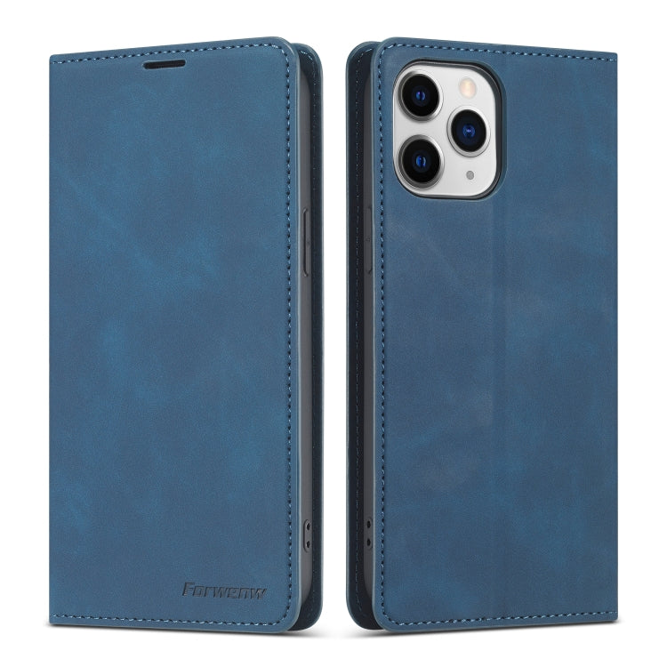 For iPhone 13 mini Forwenw Dream Series Magnetic Oil Edge Horizontal Flip Leather Case with Holder & Card Slot & Photo Frame & Wallet (Blue) - HoMEdemic™ 