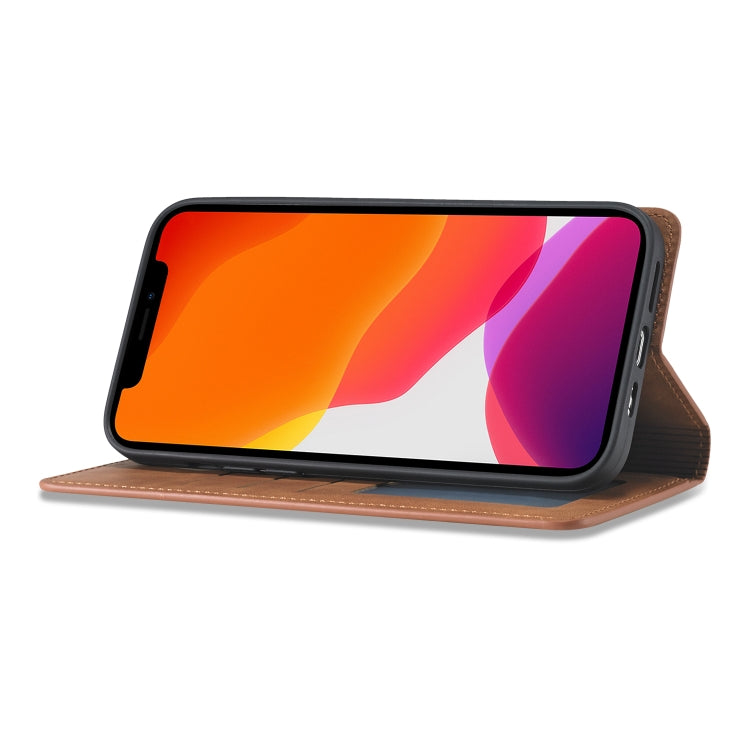 For iPhone 13 mini Forwenw Dream Series Magnetic Oil Edge Horizontal Flip Leather Case with Holder & Card Slot & Photo Frame & Wallet (Brown) - HoMEdemic™ 