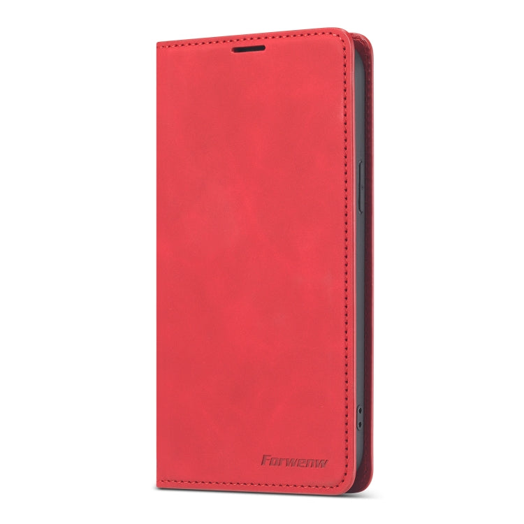 For iPhone 13 mini Forwenw Dream Series Magnetic Oil Edge Horizontal Flip Leather Case with Holder & Card Slot & Photo Frame & Wallet (Red) - HoMEdemic™ 
