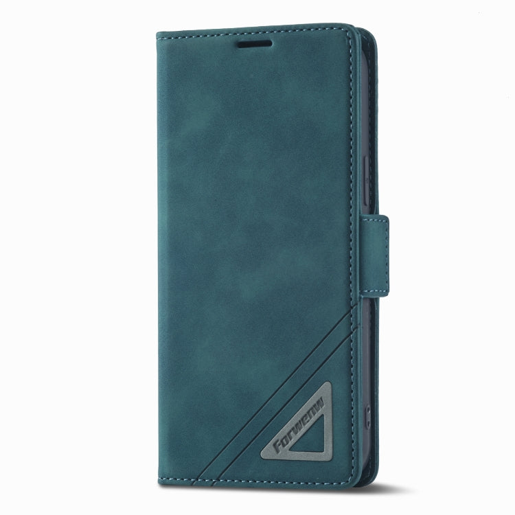 For iPhone 13 mini Forwenw Dual-side Buckle Leather Phone Case (Dark Cyan) - HoMEdemic™ 