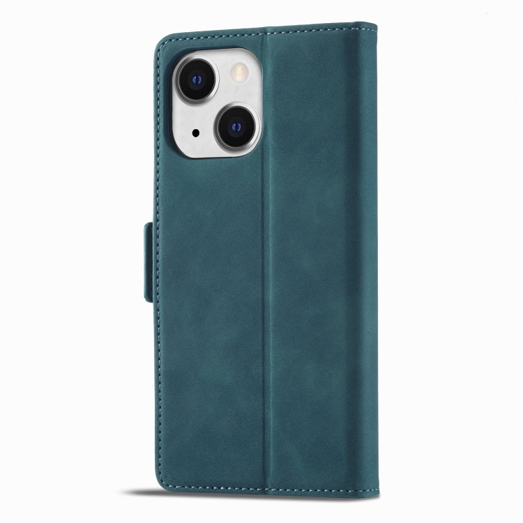 For iPhone 13 mini Forwenw Dual-side Buckle Leather Phone Case (Dark Cyan) - HoMEdemic™ 