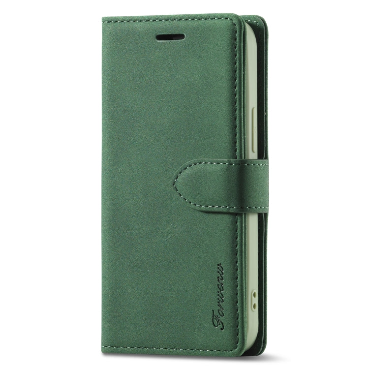 For iPhone 13 mini Forwenw F1 Series Matte Strong Magnetism Horizontal Flip Leather Case with Holder & Card Slots & Wallet & Photo Frame (Green) - HoMEdemic™ 