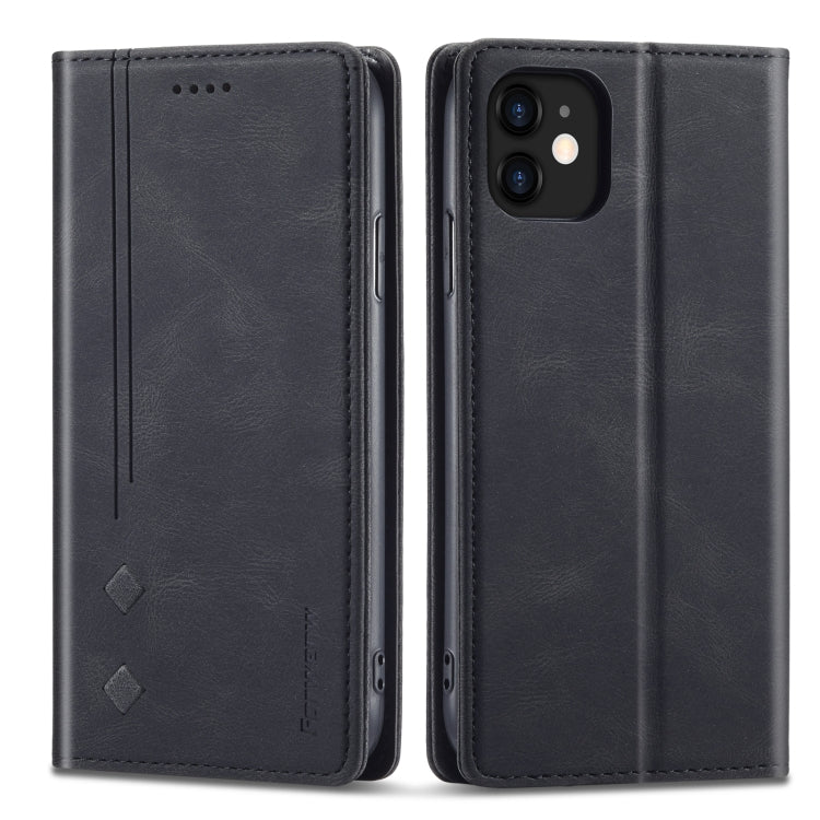 For iPhone 13 mini Forwenw F2 Series Magnetic Horizontal Flip Leather Case with Holder & Card Slots & Wallet (Black) - HoMEdemic™ 