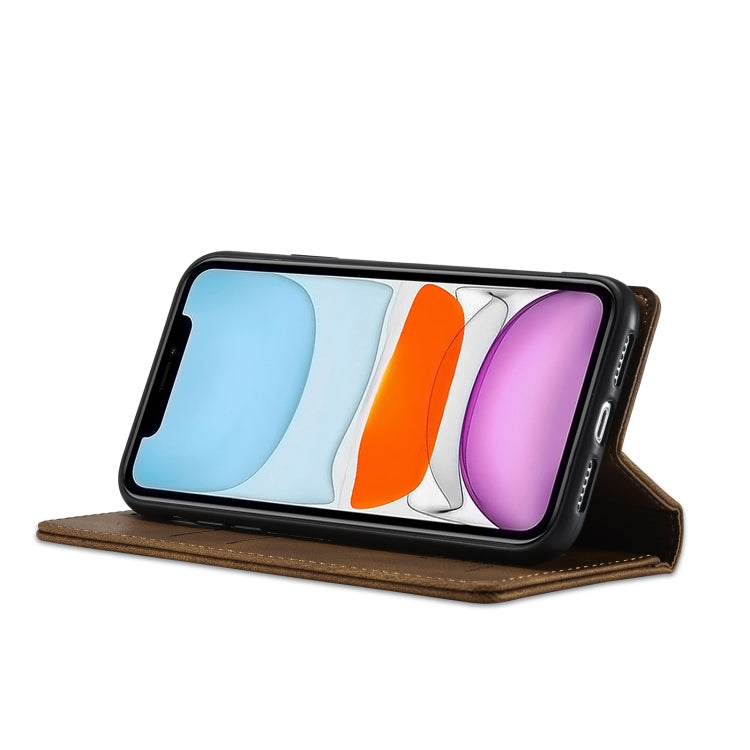 For iPhone 13 mini Forwenw F2 Series Magnetic Horizontal Flip Leather Case with Holder & Card Slots & Wallet (Brown) - HoMEdemic™ 