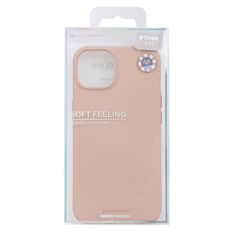 For iPhone 13 mini GOOSPERY SOFT FEELING Liquid TPU Shockproof Soft Case (Light Pink) - HoMEdemic™ 