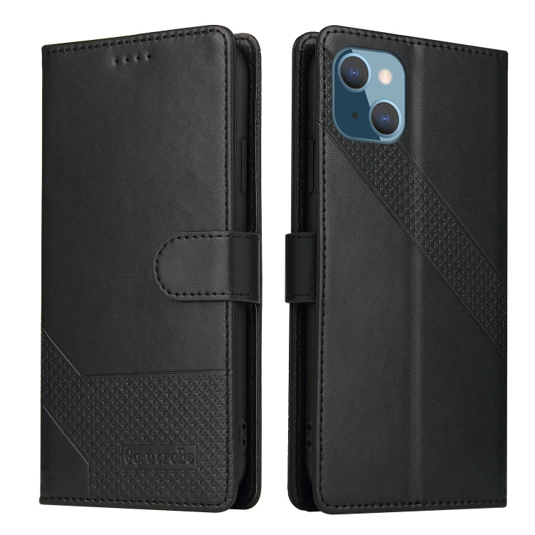 For iPhone 13 mini GQUTROBE Skin Feel Magnetic Leather Phone Case (Black) - HoMEdemic™ 