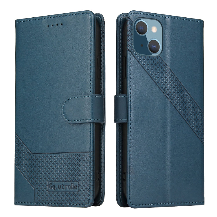 For iPhone 13 mini GQUTROBE Skin Feel Magnetic Leather Phone Case (Blue) - HoMEdemic™ 