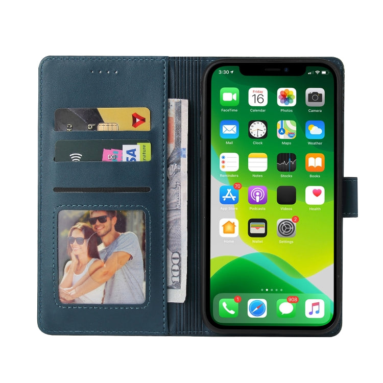 For iPhone 13 mini GQUTROBE Skin Feel Magnetic Leather Phone Case (Blue) - HoMEdemic™ 