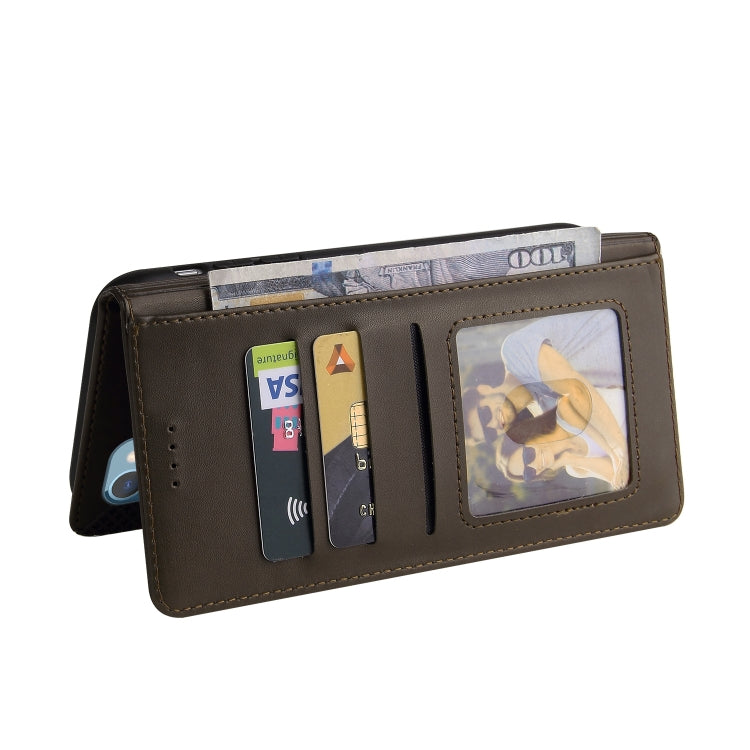 For iPhone 13 mini GQUTROBE Skin Feel Magnetic Leather Phone Case (Brown) - HoMEdemic™ 