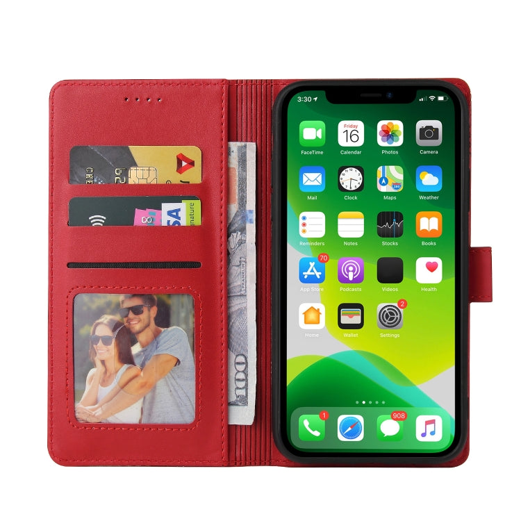 For iPhone 13 mini GQUTROBE Skin Feel Magnetic Leather Phone Case (Red) - HoMEdemic™ 