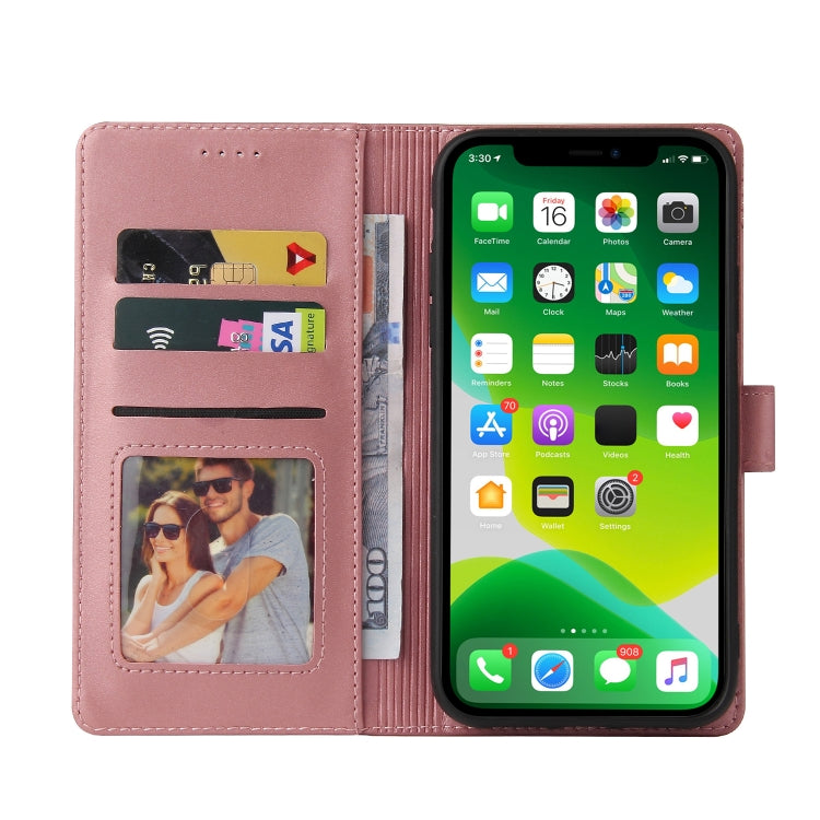 For iPhone 13 mini GQUTROBE Skin Feel Magnetic Leather Phone Case (Rose Gold) - HoMEdemic™ 