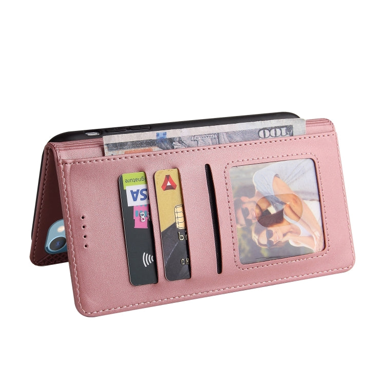 For iPhone 13 mini GQUTROBE Skin Feel Magnetic Leather Phone Case (Rose Gold) - HoMEdemic™ 