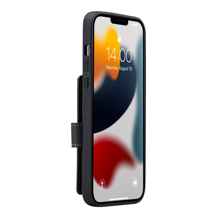 For iPhone 13 mini JEEHOOD Retro Magnetic Detachable Protective Case with Wallet & Card Slot & Holder (Black) - HoMEdemic™ 
