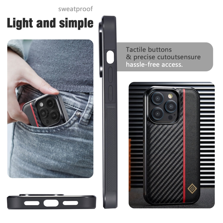 For iPhone 13 mini LC.IMEEKE 3 in 1 Carbon Fiber Texture Shockproof Phone Case(Black) - HoMEdemic™ 