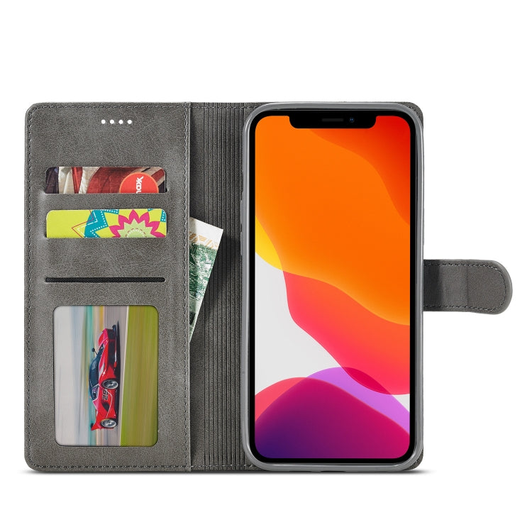 For iPhone 13 mini LC.IMEEKE Calf Texture Horizontal Flip Leather Case with Holder & Card Slots & Wallet (Grey) - HoMEdemic™ 