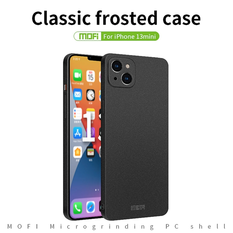 For iPhone 13 mini MOFI Fandun Series Frosted PC Ultra-thin All-inclusive Protective Case (Blue) - HoMEdemic™ 
