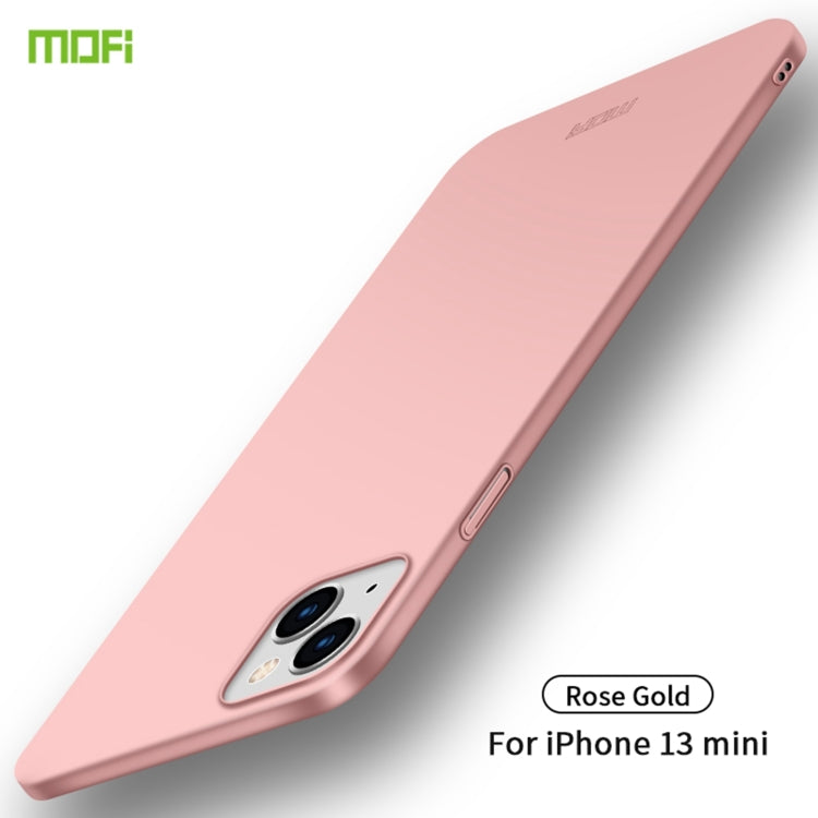 For iPhone 13 mini  MOFI Frosted PC Ultra-thin Hard Case(Rose Gold) - HoMEdemic™ 