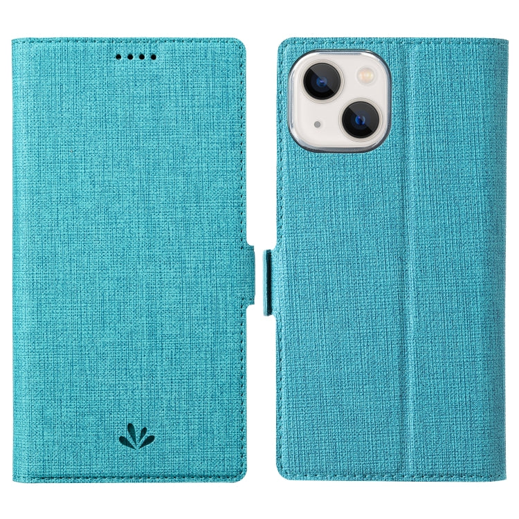 For iPhone 13 mini ViLi K Series Dual-side Buckle Magsafe Leather Phone Case (Blue) - HoMEdemic™ 