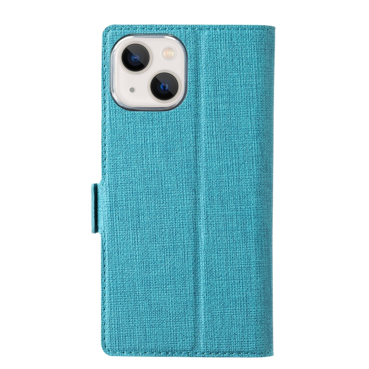 For iPhone 13 mini ViLi K Series Dual-side Buckle Magsafe Leather Phone Case (Blue) - HoMEdemic™ 