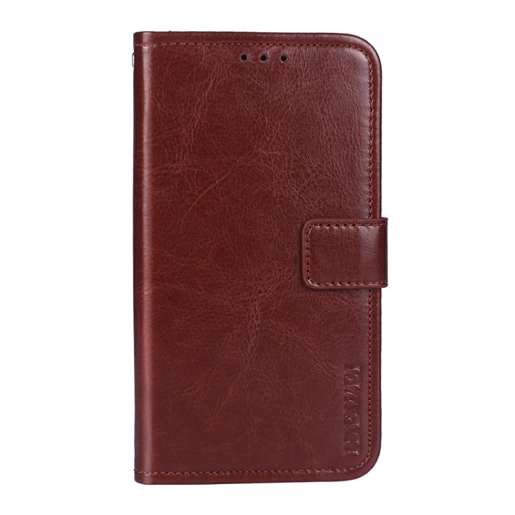 For iPhone 13 mini idewei Crazy Horse Texture Horizontal Flip Leather Case with Holder & Card Slots & Wallet (Brown) - HoMEdemic™ 