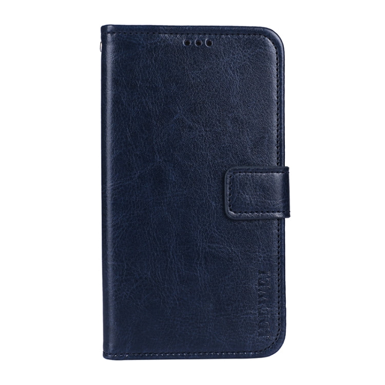 For iPhone 13 mini idewei Crazy Horse Texture Horizontal Flip Leather Case with Holder & Card Slots & Wallet (Dark Blue) - HoMEdemic™ 