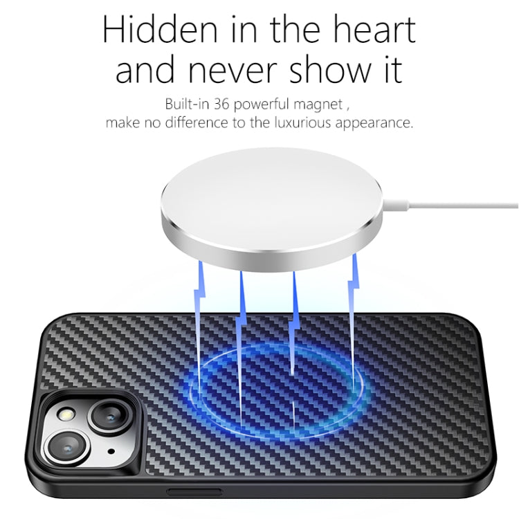 For iPhone 13 wlons Magsafe Carbon Fiber Kevlar TPU Phone Case(Black) - HoMEdemic™ 