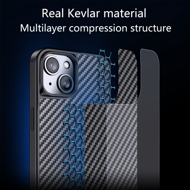 For iPhone 13 wlons Magsafe Carbon Fiber Kevlar TPU Phone Case(Black) - HoMEdemic™ 