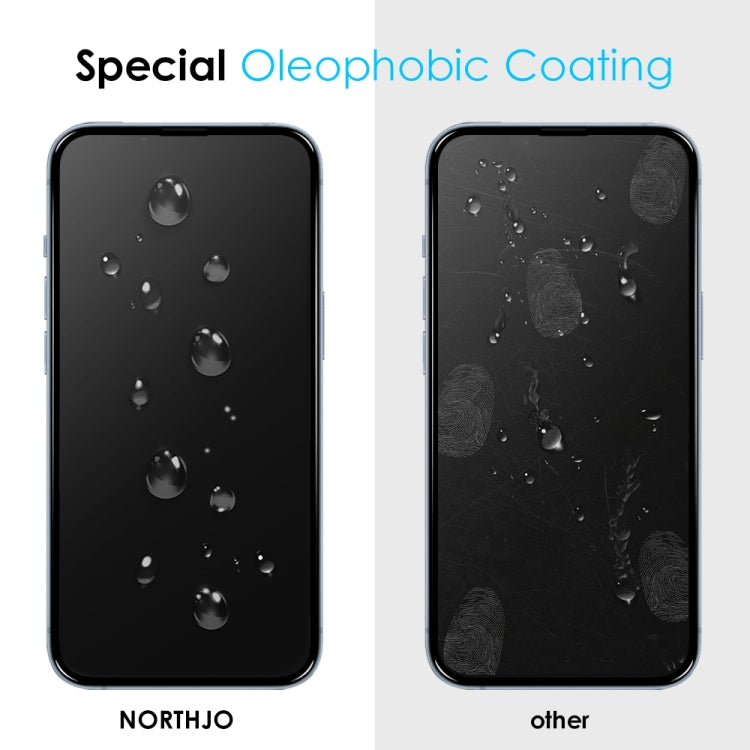 For iPhone 14 / 13 Pro / 13 NORTHJO A++ 28 Degree Privacy Full Glue Silk Printing Tempered Glass Film - HoMEdemic™ 