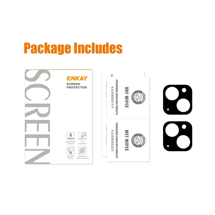 For iPhone 14 / 14  Plus 2pcs ENKAY 9H Rear Lens Tempered Glass Film - HoMEdemic™ 